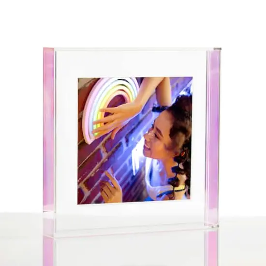 Wexel Art Iridescent Rainbow Float Frame with Magnetic Photo Holder {1}