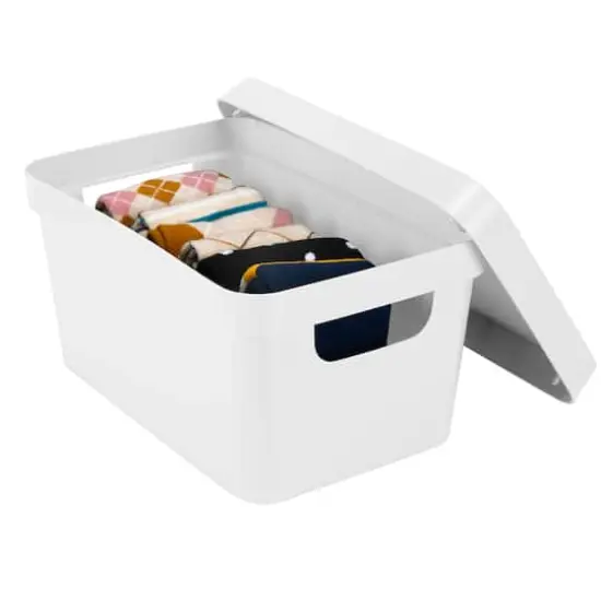 Simplify Small White Vinto Storage Box with Lid {3}