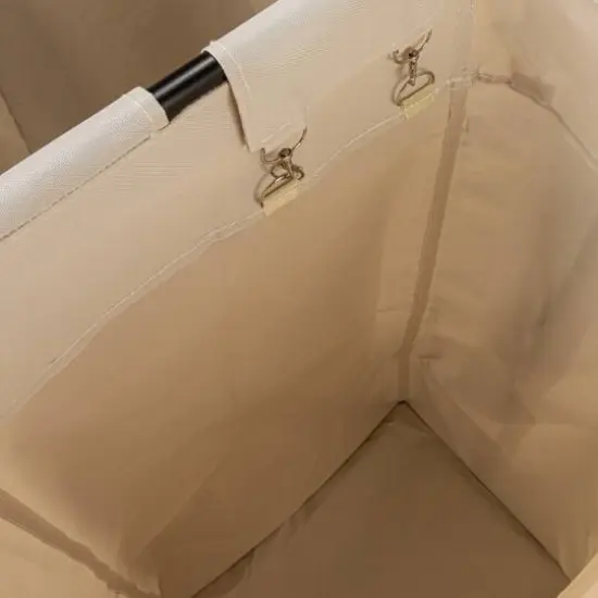 Household Essentials 2-Bag Rolling Laundry Sorter Natural {8}