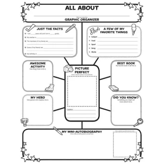 Scholastic&reg; All-About-Me Web Graphic Organizer Poster, Grades 3-6, 30ct. {1}