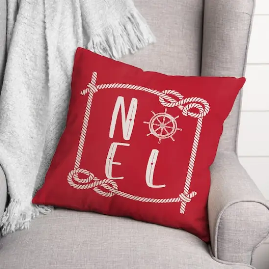 Nautical Noel Throw Pillow {3}