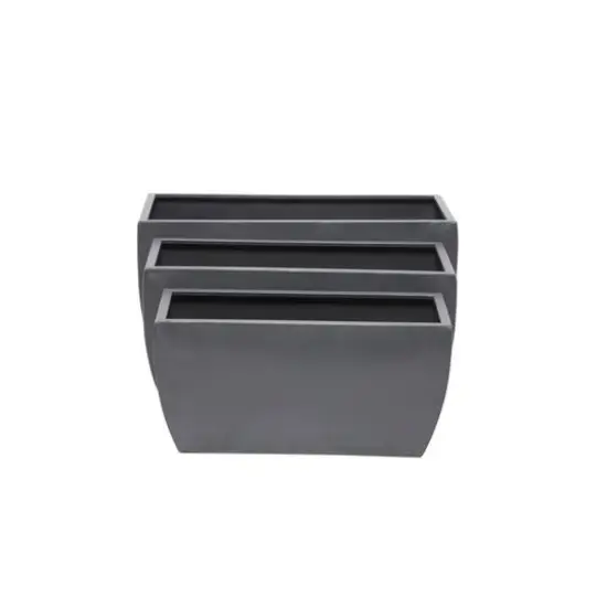 Grey Modern Planter, Set of 3" 20", 18", 16" {4}