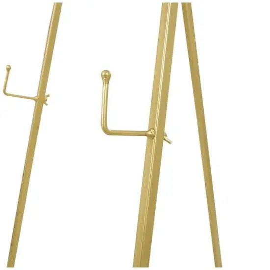 55.5" Gold Metal Geometric 3-Tier Display Easel {7}