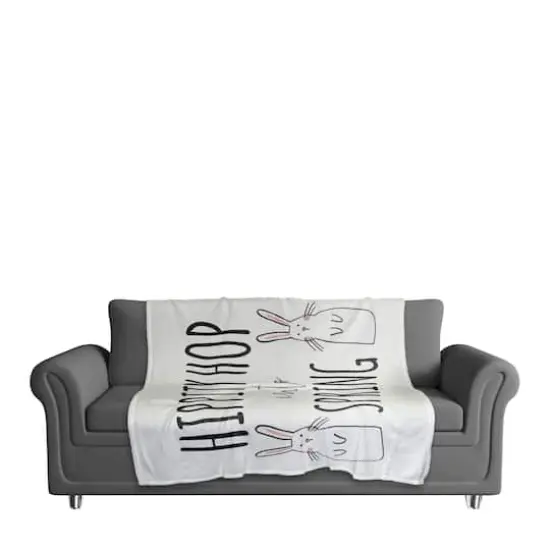 Hippity Hop Into Spring Throw Blanket {3}