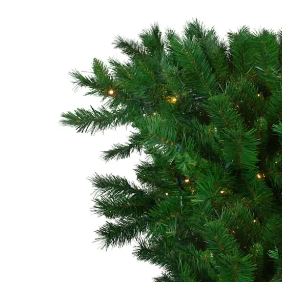 7ft. Pre-Lit Green Sugar Pine Upside Down Artificial Christmas Tree, Clear Lights {4}