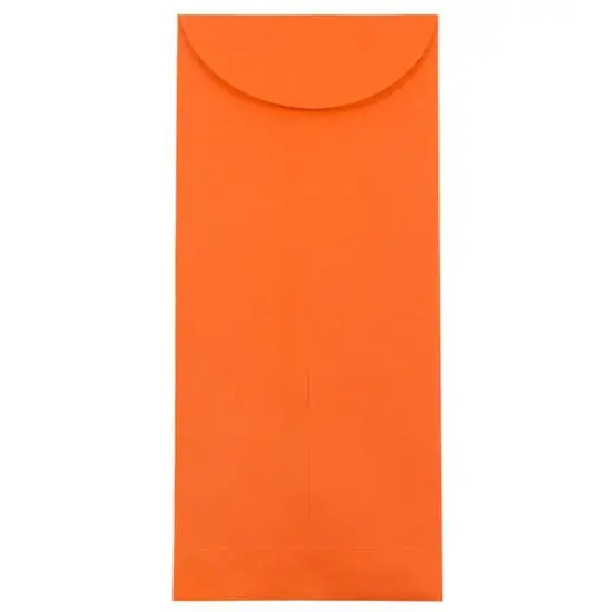 JAM Paper 5" x 11.5" Policy Business Colored Envelopes, 50ct. Orange {2}