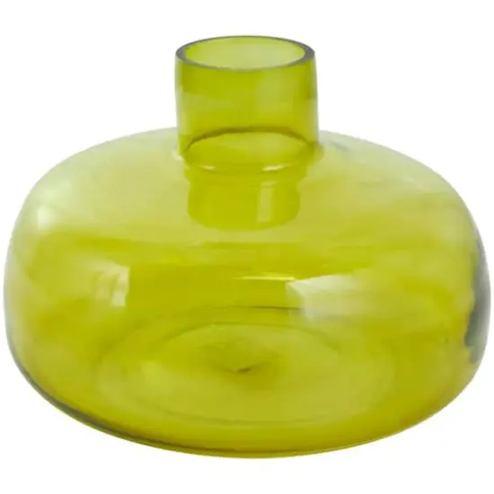 Eclectic Green Glass Round Vase Set {5}