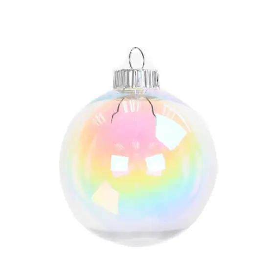 3.5" DIY Iridescent Plastic Ball Ornaments, 6ct. by Make Market&reg; {3}