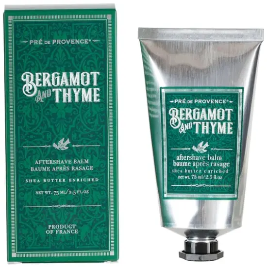 European Soaps Bergamot & Thyme Men's After-Shave Balm with Shea, 75mL {1}