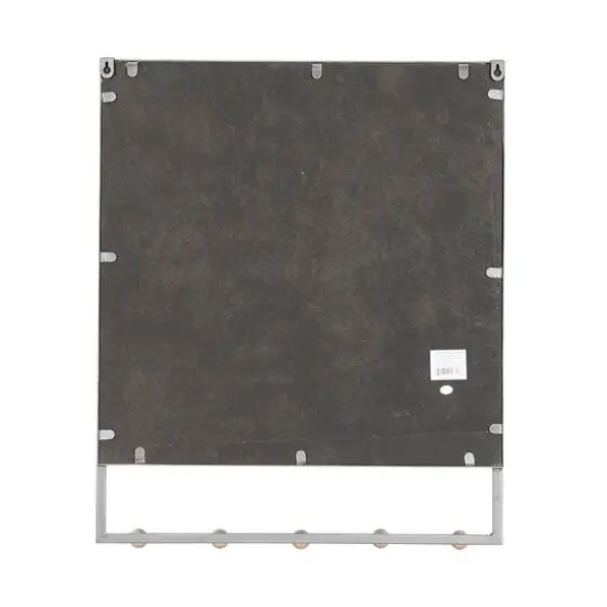 24" Black Industrial Metal Wall Mirror {6}