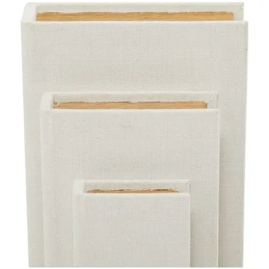 White Linen Faux Book Box Set {5}