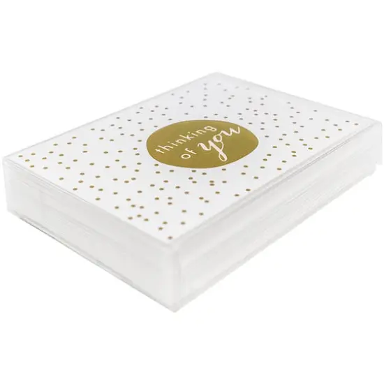 JAM Paper A1 White & Gold Dots Blank Greeting Cards & Envelopes, 10ct. {5}