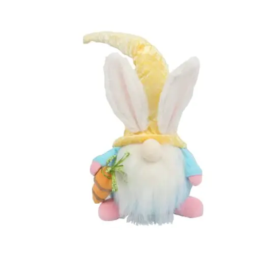 18.5" Pastel Easter Gnome with Bunny Ears Decorative Figure {1}