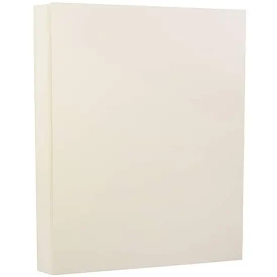 JAM Paper 8.5" x 11" 24lb. Strathmore Paper, 100 Sheets Natural White Linen {1}