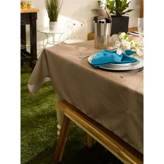 Stone Tonal Lattice Print Outdoor Tablecloth 60" Round {6}