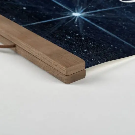 All is Calm All is Bright Nativity Teak Hanging Canvas {3}