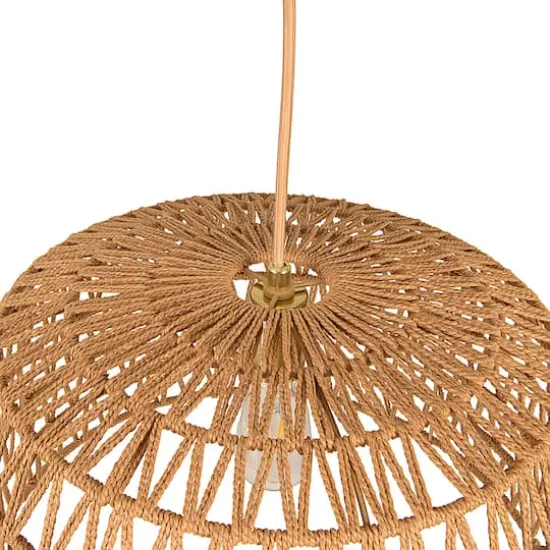 Hello Honey&reg; 19.5" Natural Woven Pendant Lamp {3}