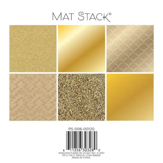 DCWV&reg; Solid Golds Mat Stack&reg; Cardstock Paper Pad, 6" x 6" {3}