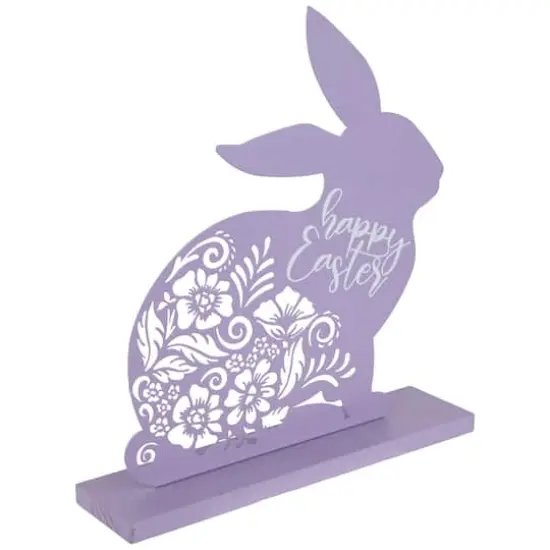 13" Happy Easter Floral Cut-Out Bunny D&eacute;cor {5}