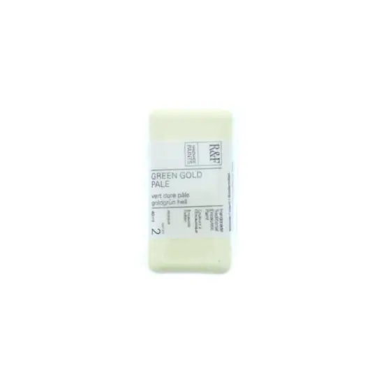 R&F&reg; Encaustic Paint Cake, 40mL Green Gold Pale {1}
