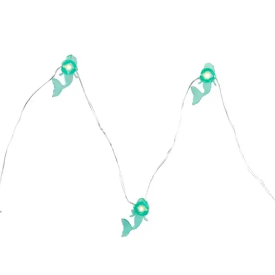 10ct. LED Teal Mermaid Fairy Lights Set {5}