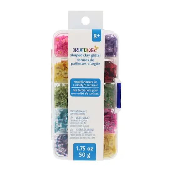 Shaped Clay Glitter 10 Compartment Box by Creatology&trade; {4}
