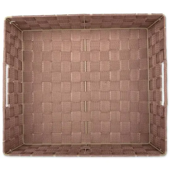 DII&reg; Nylon Basketweave Trapezoid Bin Set, 2ct. Taupe {5}