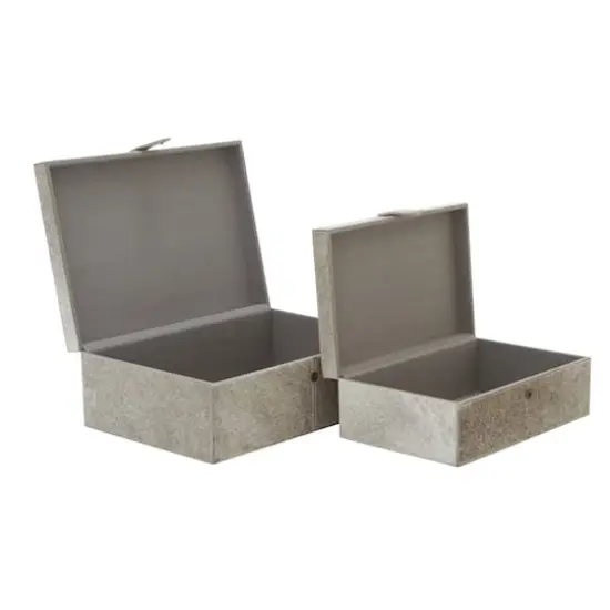 Gray Leather Glam Box Set, 14" & 17" {3}