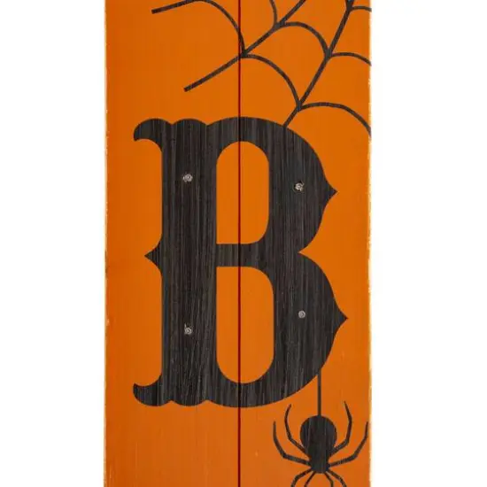 Glitzhome&reg; 42" Lighted Halloween BOO Porch Sign {8}