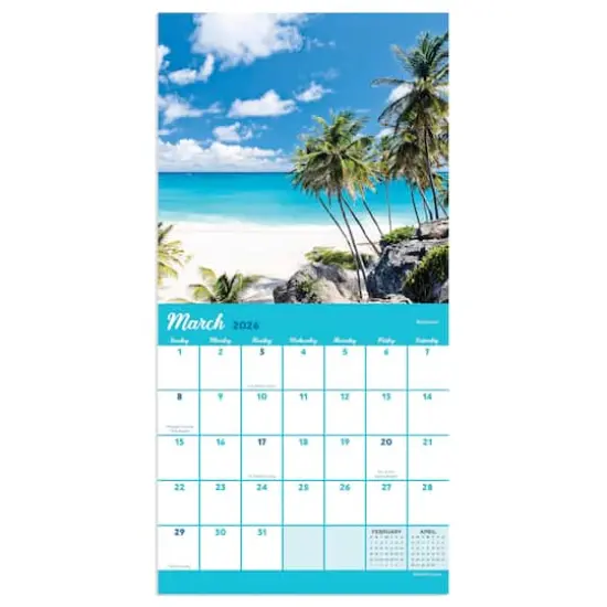 2026 Tropical Beaches Mini Calendar {3}