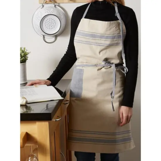 DII&reg; Nautical Blue French Stripe Chef Apron {10}