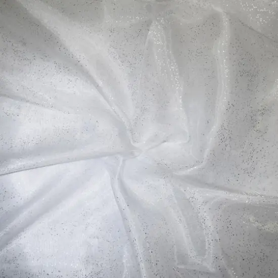 Feldman White with Silver Foil Organza {6}