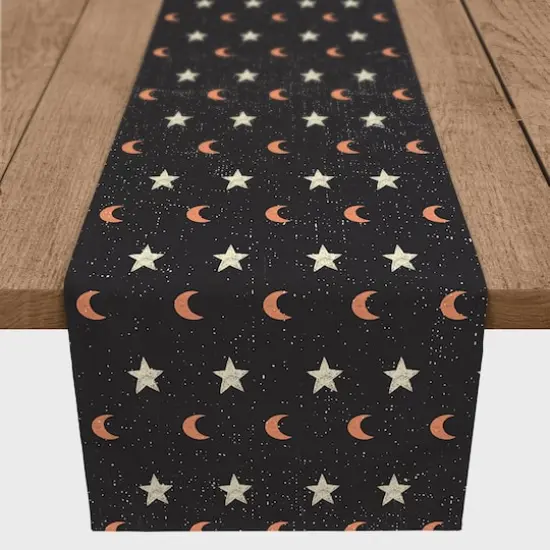 72" Moon & Stars Poly Twill Table Runner {4}