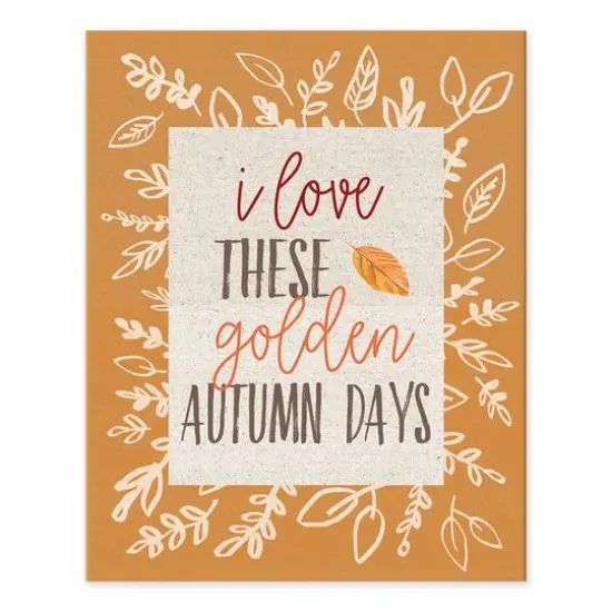 Golden Autumn Days Tabletop Canvas {1}