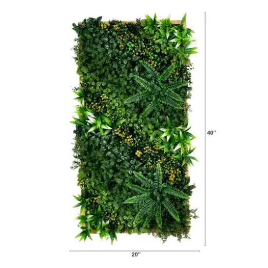 20" x 40" Framed Hawaiian Islands Artificial Living Wall Art Panel {3}