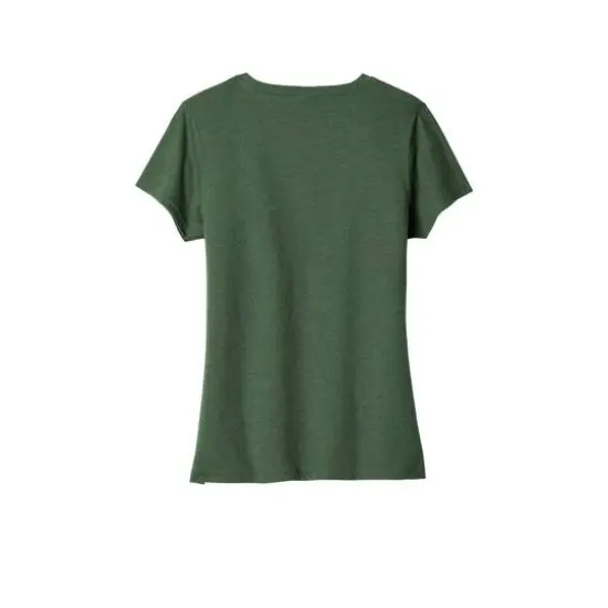 Port & Company&reg; Fan Favorite&trade; Blend Ladies V-Neck T-Shirt Forest Green Heather {5}