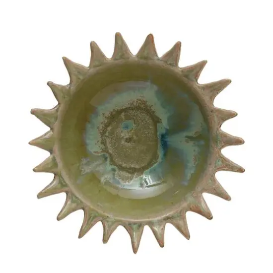 Hello Honey&reg; 8.5" Assorted Celadon Stoneware Sunburst Shaped Serving Bowl with Opal Reactive Glaze {1}