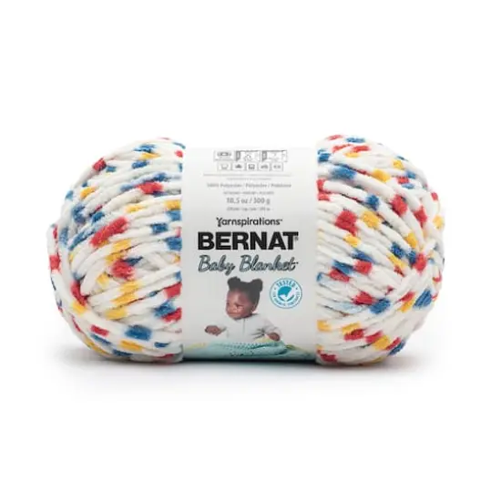 4 Pack Bernat&reg; Baby Blanket&trade; YarnPrimary Dot {1}