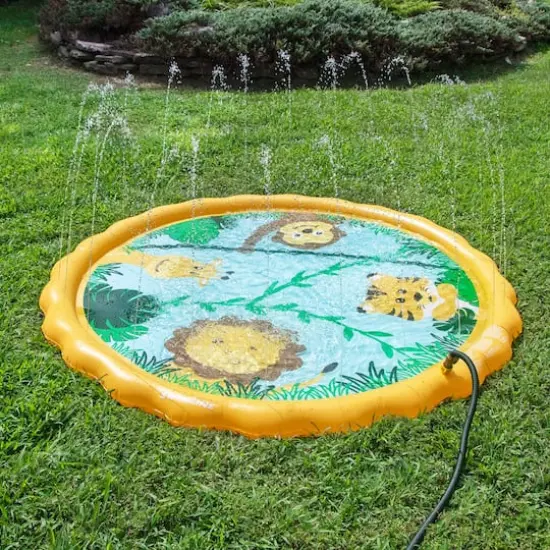 Swim Central 5ft. Inflatable Safari Children's Sprinkler Mat {4}