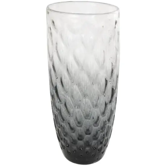 24" Black Ombre Handmade Glass Vase {1}
