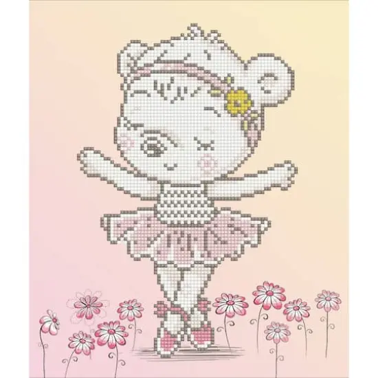 Diamond Dotz® Intermediate Ballet Bear Diamond Facet Art Kit {1}