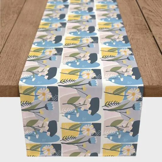 Floral Shapes Indoor/Outdoor Table Runner {4}