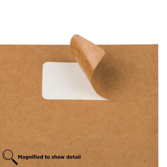 JAM Paper Standard Mailing Return Address Labels Brown Kraft {6}