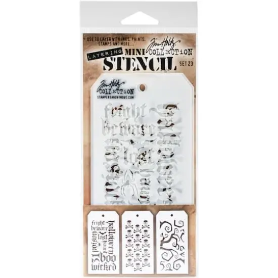 Stampers Anonymous Tim Holtz® Mini Layering Stencil Set 23 {3}