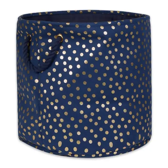 DII&reg; 15" Round Dots Fabric Bin Nautical {1}