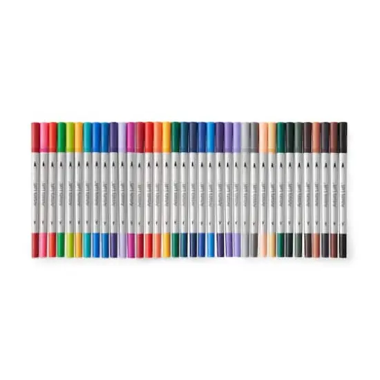 Dual Tip Brush Fineliner Markers by Artist's Loft&trade; {1}