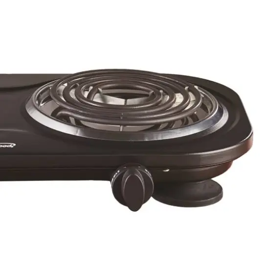 Brentwood Black 1,500 Watt Double Electric Burner {8}