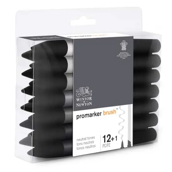 Winsor & Newton&reg; 13 Neutral Promarker Brush&trade; Set {5}