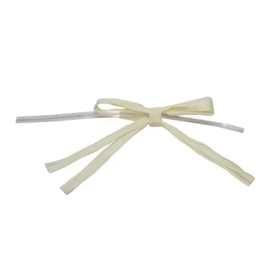 JAM Paper 0.25" 2 Strand Raffia Twist Tie Bows, 100ct. Ivory {1}