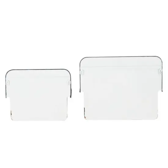 White Metal Wash Basin Planter Set {10}